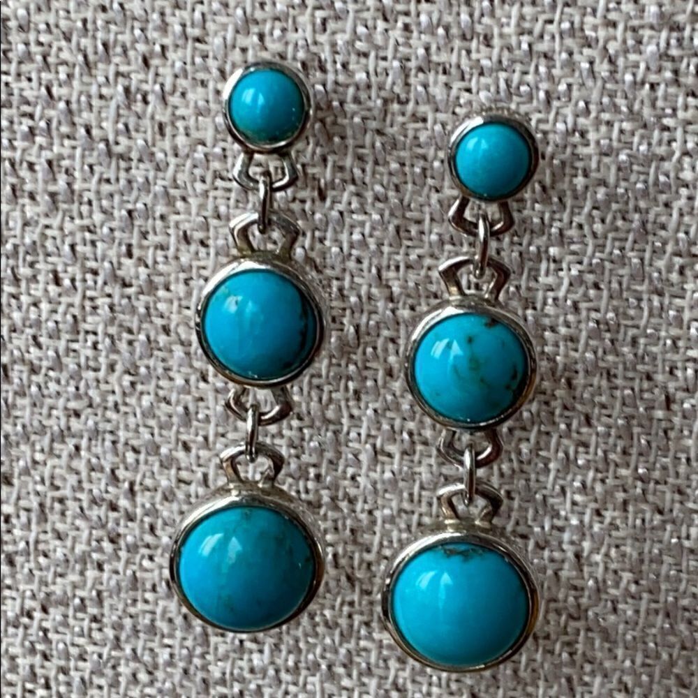 Whitney Kelly turquoise and sterling  earrings